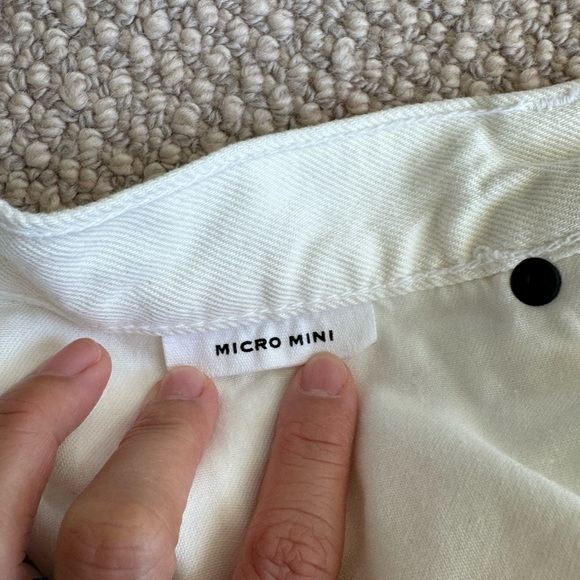 NWT SLVRLAKE Micro Mini Cut Off Skirt in Off White size 30 - Picture 9 of 12